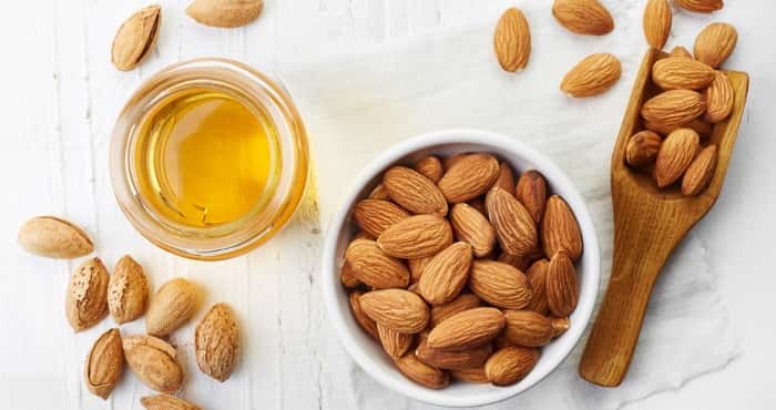 Almond Oil and almonds