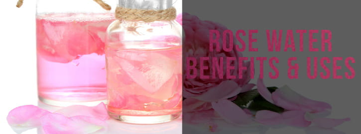 rose hydrosol in bottle